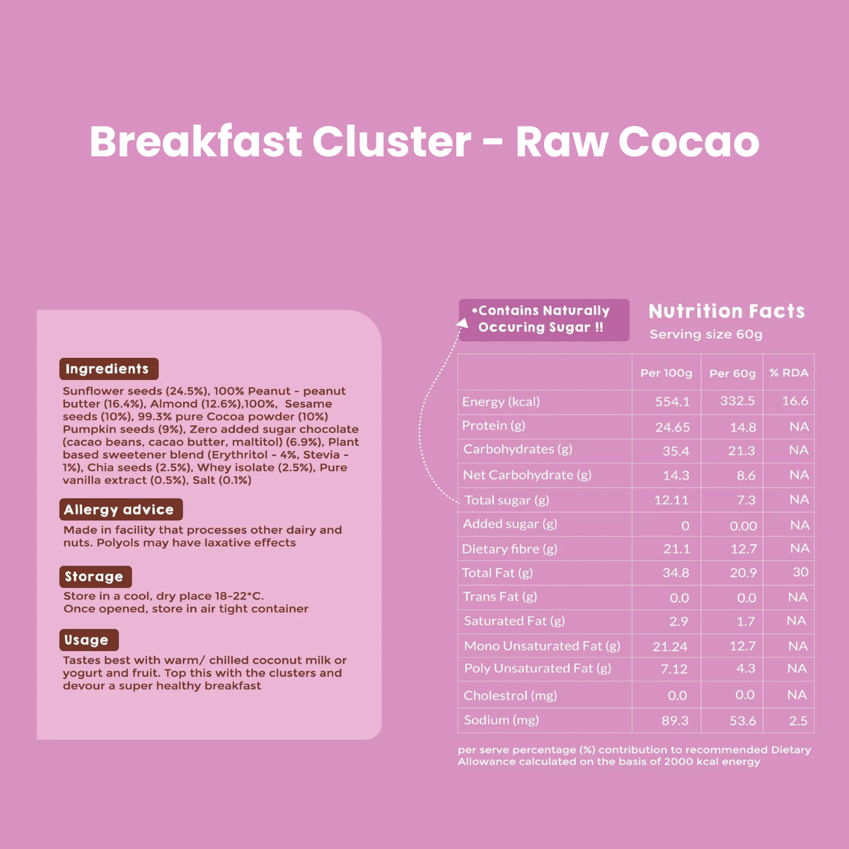 Clusters | Raw Cacao