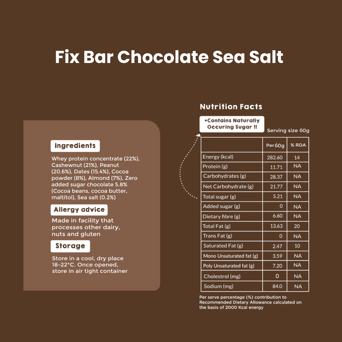 Fix Bar | Chocolate Sea Salt | Pack of 6